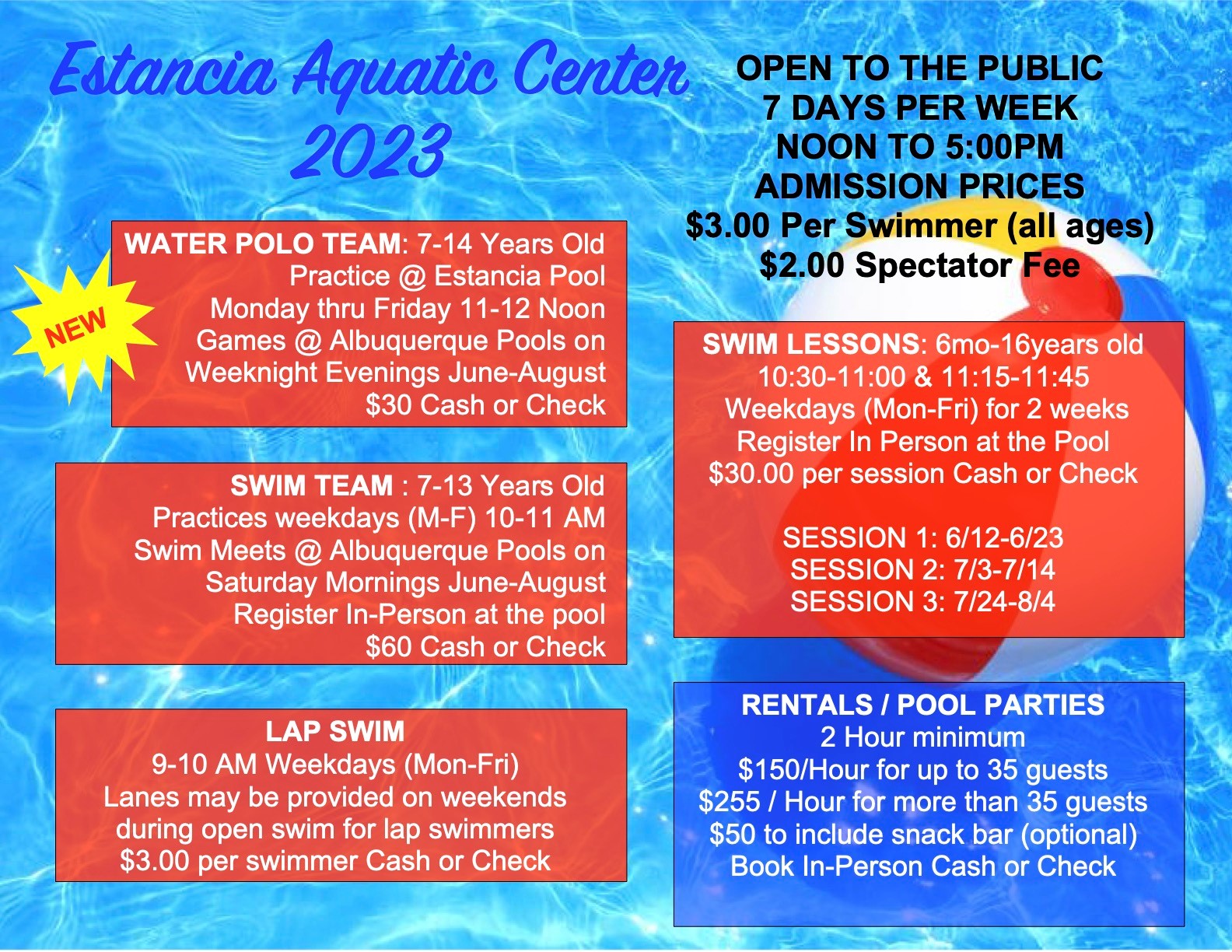 Town of Estancia Estancia Aquatic Center